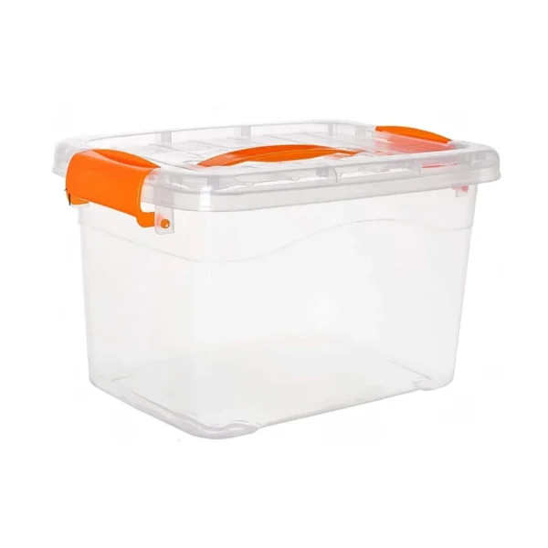 Besto 15 LTR Clear Plastic Storage Box With Lid