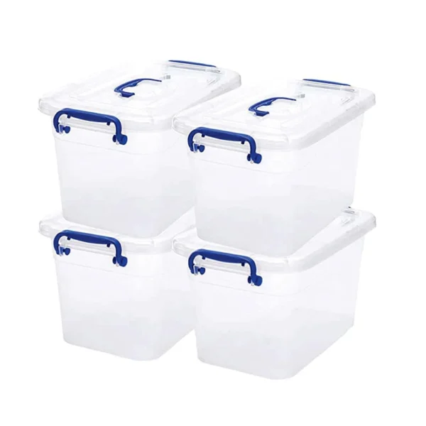 Besto 6 LTR Semi Clear Plastic Storage Box With Lid