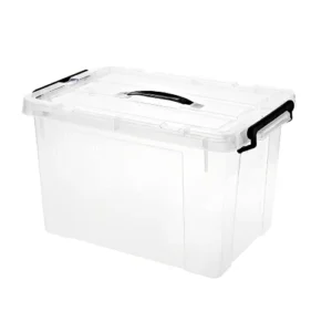 Besto 8.5 LTR Plastic Storage Box With Lid Semi Clear Super Strong Base