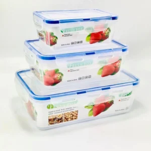 Besto Airtight Plastic Food Storage box for kitchen Launch box - 3 pcs