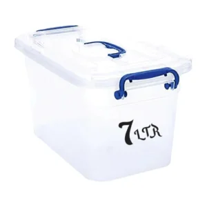 Besto 7 LTR Semi Clear Plastic Storage Box With Lid