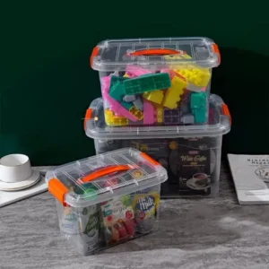 Selecto Besto Clear Plastic Storage Box with Lid (Set of 6 Pieces, 15 L)