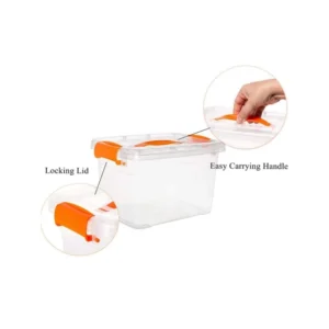 Selecto Besto Clear Plastic Storage Box with Lid (Set of 6 Pieces, 15 L)