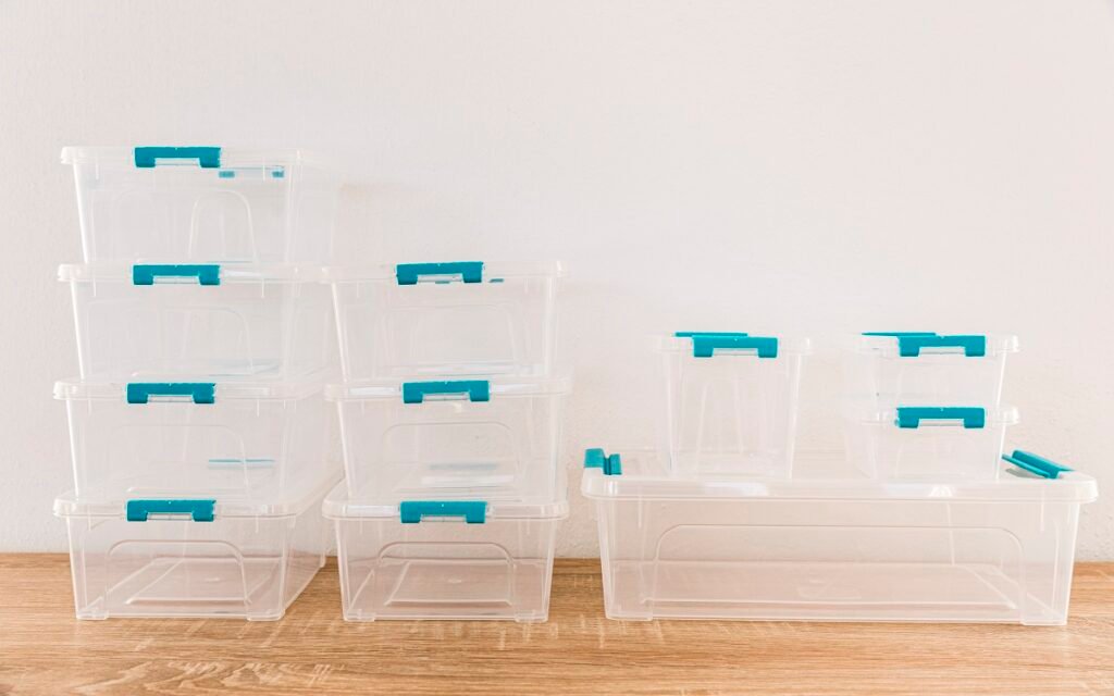 large plastic storage boxes