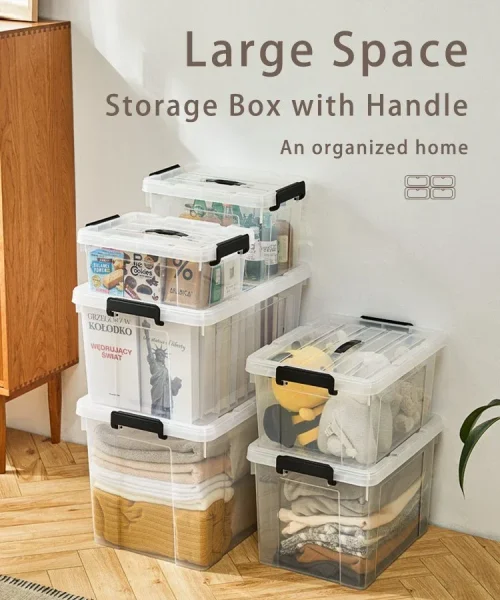 Large Space Storage Box with Handle